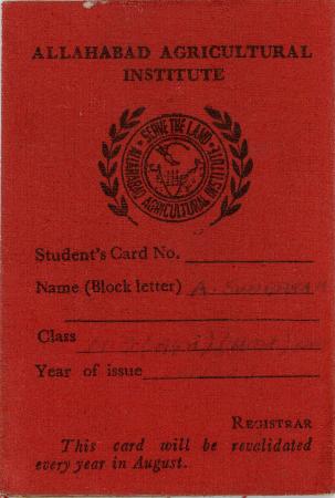 [Identity card of Arunadri Ram Sundaram]