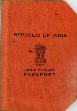 [India - Ceylon passport of Arunadri Ram Sundaram]