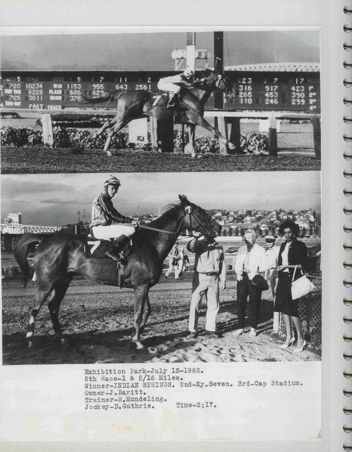[Photos of Indian Springs from the race on July 13, 1962]