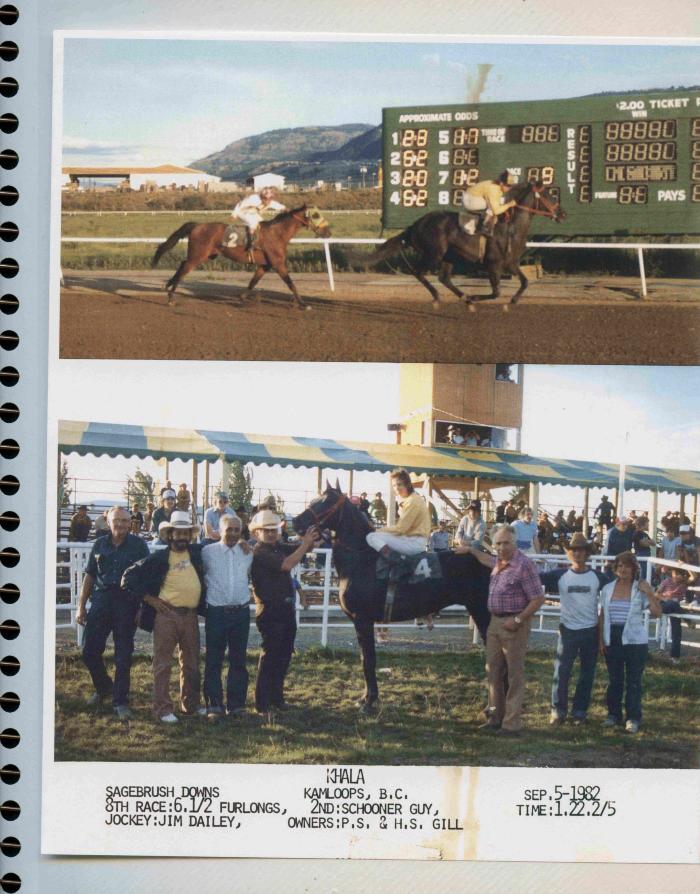 [Photos of Khala from the race on September 5, 1982]