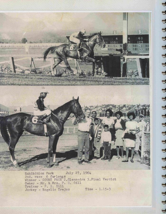 [Photos of Count Free from the race on July 27, 1964]