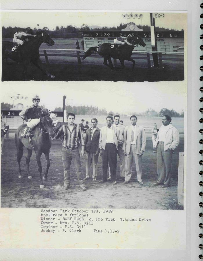 [Photos of Baby Rose from the race on October 3, 1959]