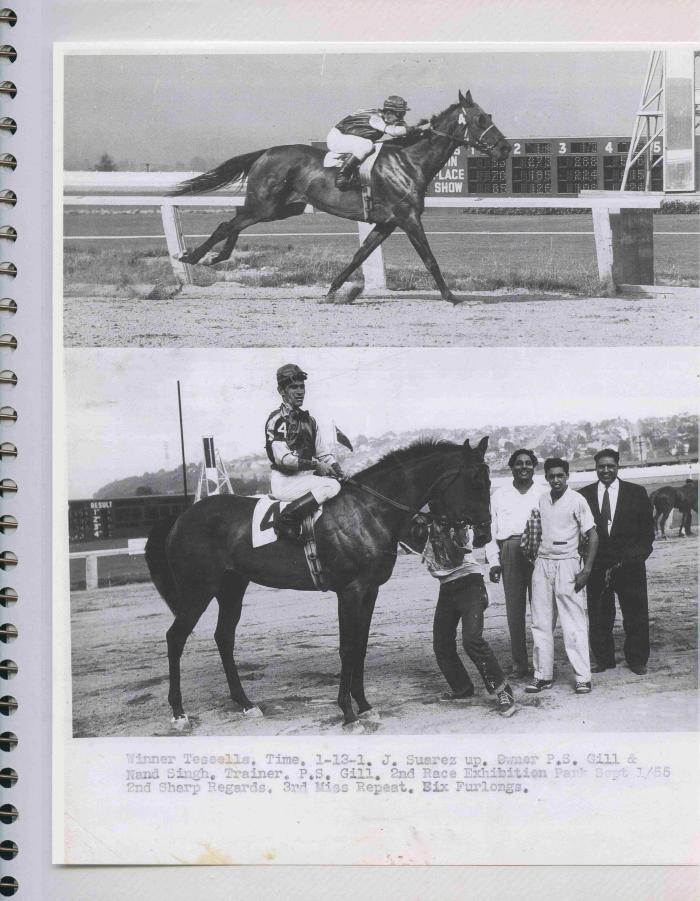 [Photos of Tessella from the race on September 1, 1955]