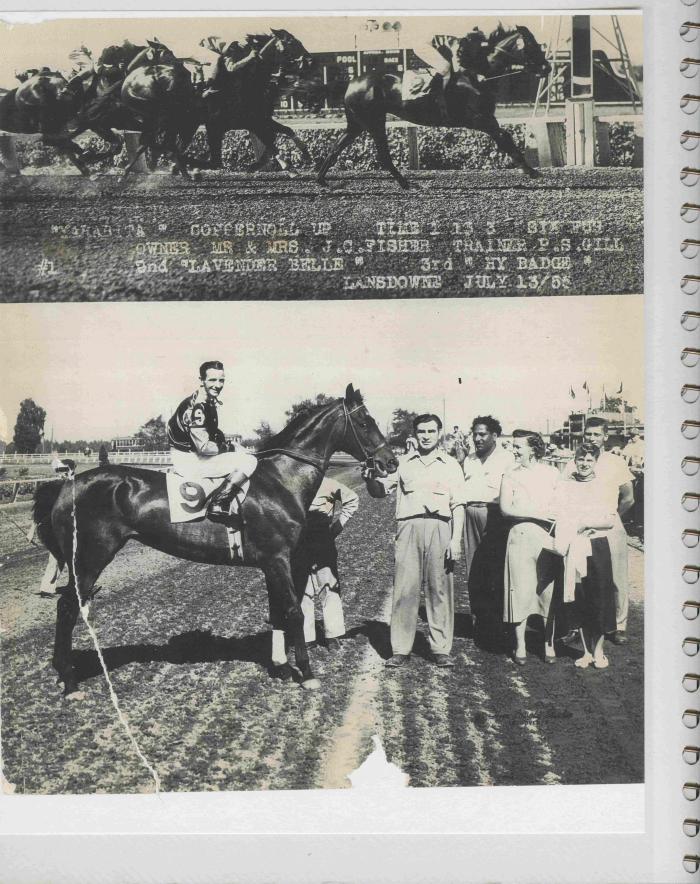 [Photos of [?] from the race on July 13, 1955]