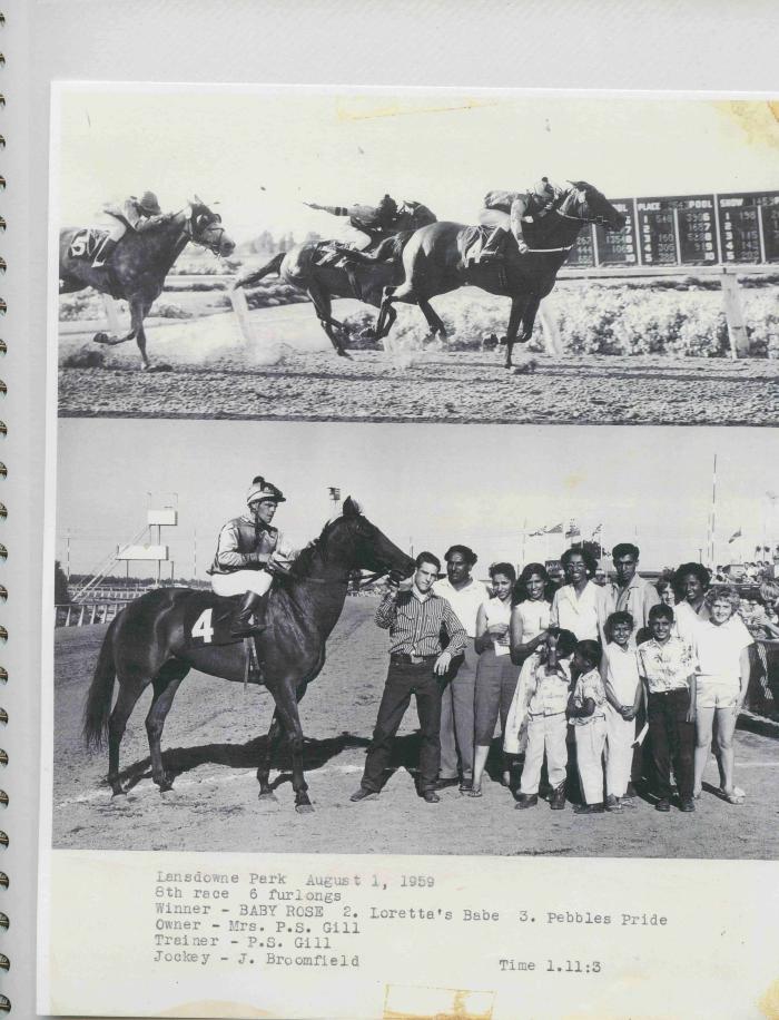 [Photos of Baby Rose from the race on August 1, 1959]