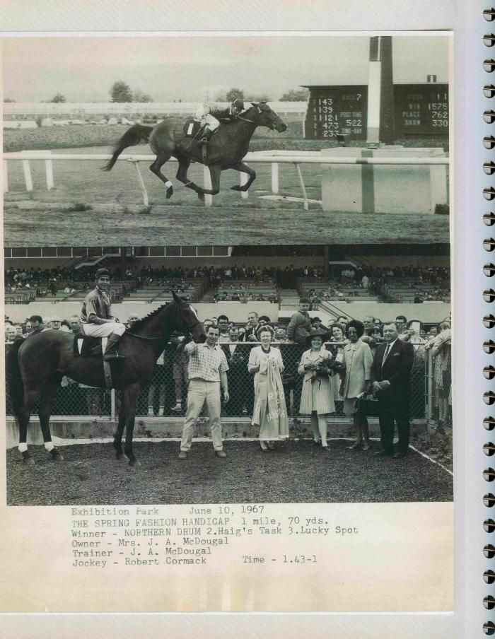 [Photos of Northern Drum from the race on June 10, 1967]