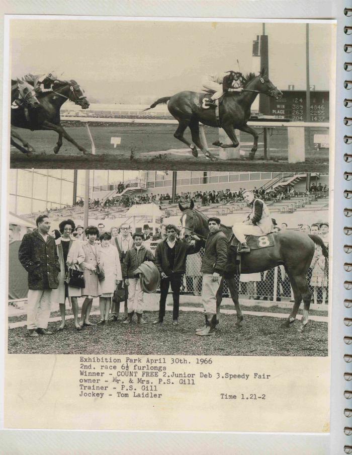 [Photos of Count Free from the race on April 30, 1966]