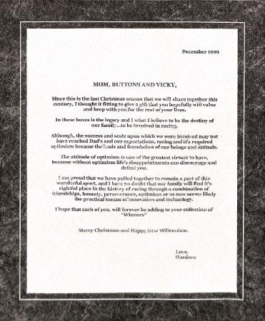 [Christmas gift note from Hardave Gill to Banto, Buttons, and Vicky Gill]