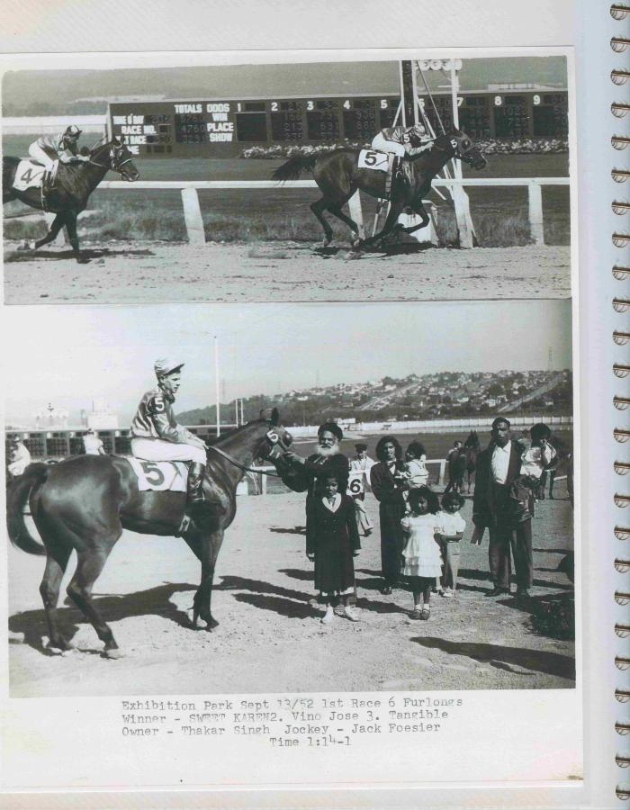 [Photos of Sweet Karen from the race on September 13, 1952]