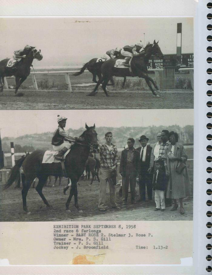 [Photos of Baby Rose from the race on September 8, 1958]