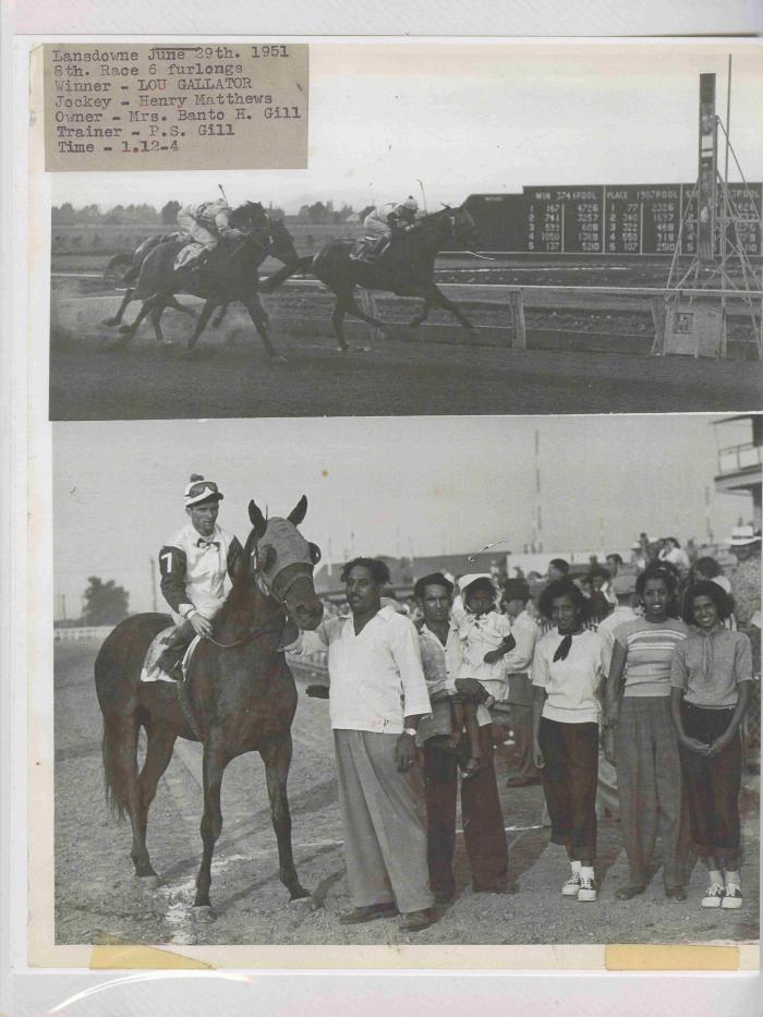 [Photos of Lou Gallator from the race on June 29, 1951]