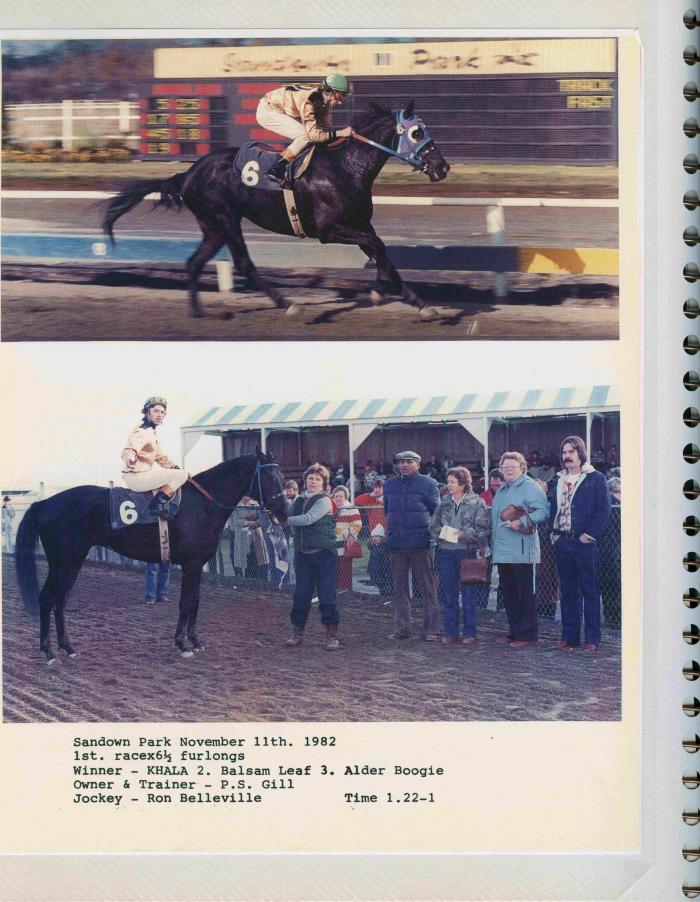 [Photos of Khala from the race on November 11, 1982]