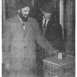 New Canadian makes voting history 1947, placing the vote in the ballot box