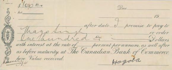 [Promissory note from Hayda to Mayo Singh]