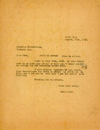 [Letter from Mayo Singh to J. Dorman]