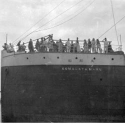 The S.S. Komagata Maru with passengers on decks