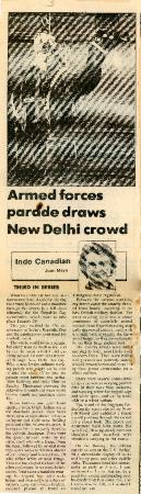 [Armed forces parade draws New Delhi crowd]