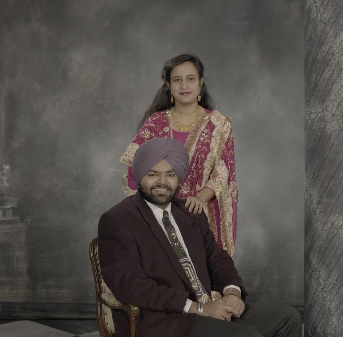 [Group portrait of Jaz Brar and Manpreet Brar]