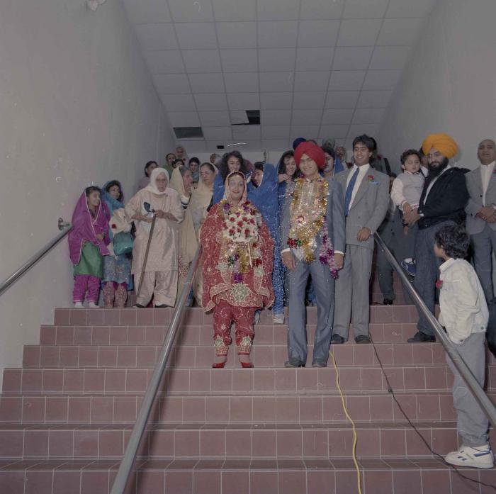 [Photo of Jaz Brar, Manpreet Brar and wedding guests]