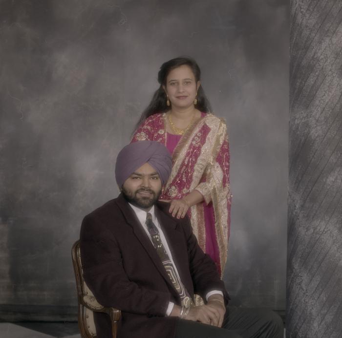 [Group portrait of Jaz Brar and Manpreet Brar]