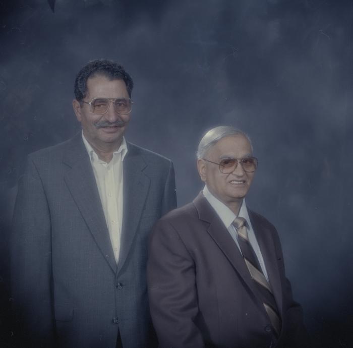 [Group portrait of Harbans Brar and an unidentified man]