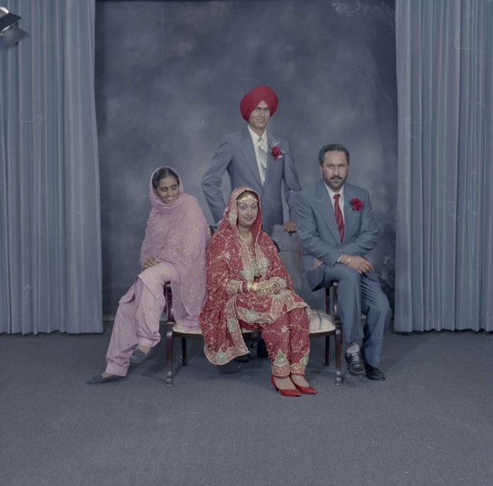 [Group portrait of Jaz Brar, Manpreet Brar, an unidentified man and an unidentified woman]