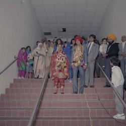 [Group portrait of Malkit S. Sidhu, Pam Gill and their wedding guests]