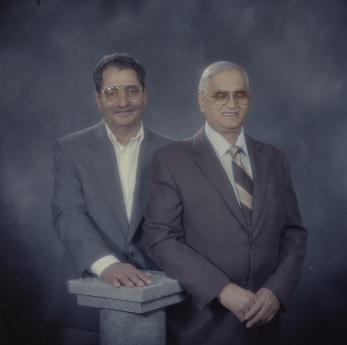 [Group portrait of Harbans Brar and an unidentified man]