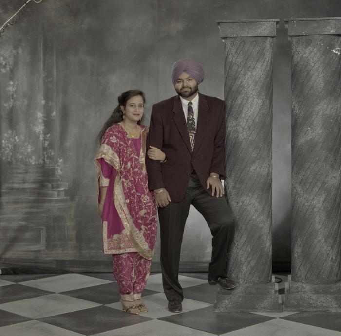 [Group portrait of Jaz Brar and Manpreet Brar]