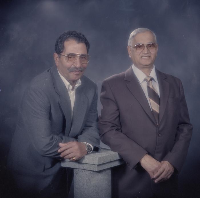 [Group portrait of Harbans Brar and an unidentified man]