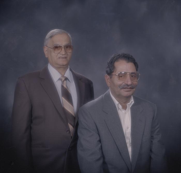 [Group portrait of Harbans Brar and an unidentified man]