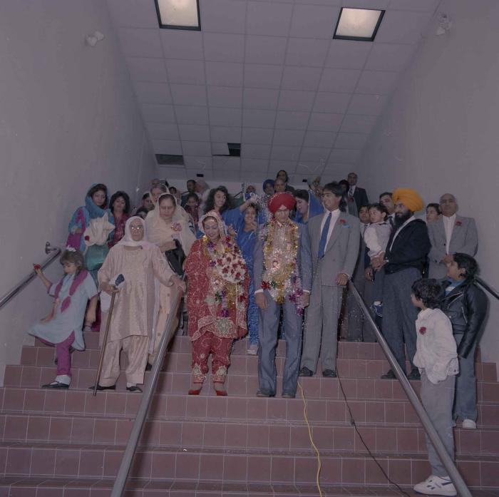 [Photo of Jaz Brar, Manpreet Brar and wedding guests]