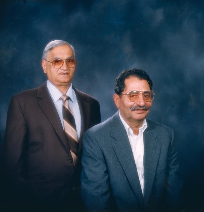[Group portrait of Harbans Brar and an unidentified man]
