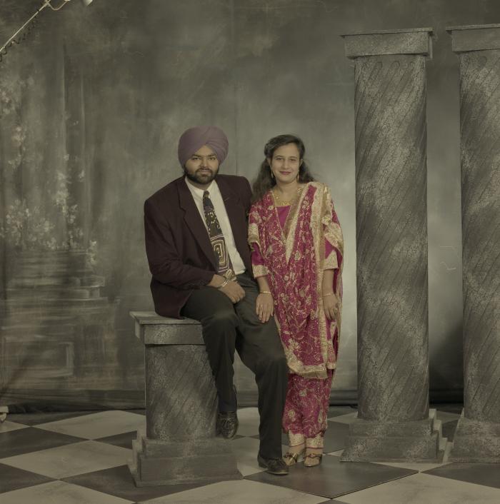 [Group portrait of Jaz Brar and Manpreet Brar]