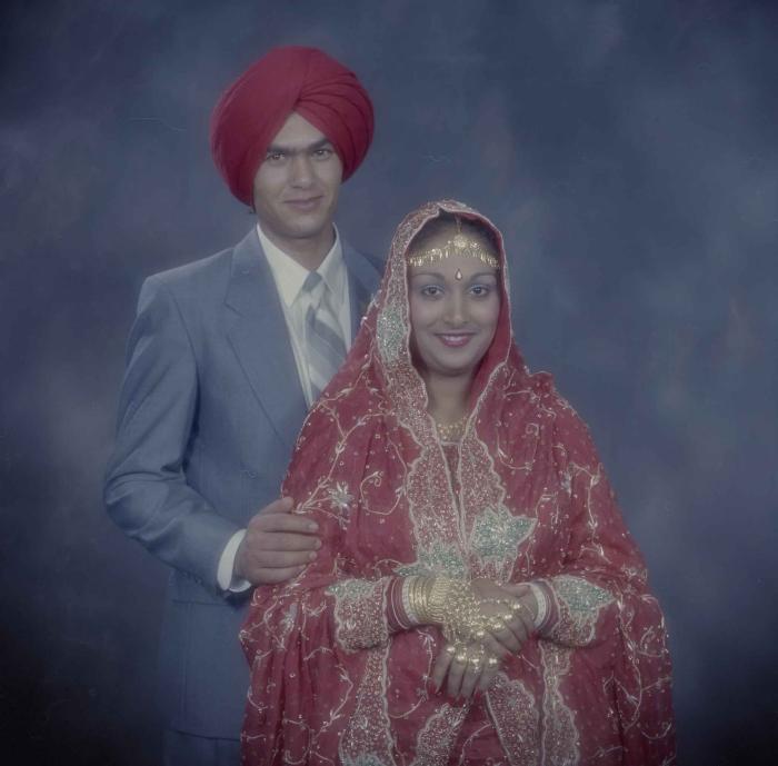 [Group portrait of Jaz Brar and Manpreet Brar]