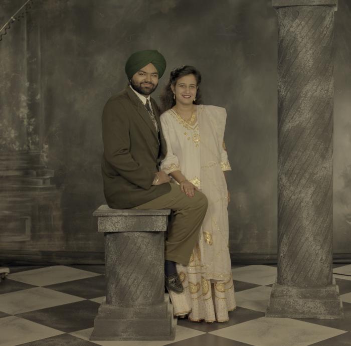 [Group portrait of Jaz Brar and Manpreet Brar]