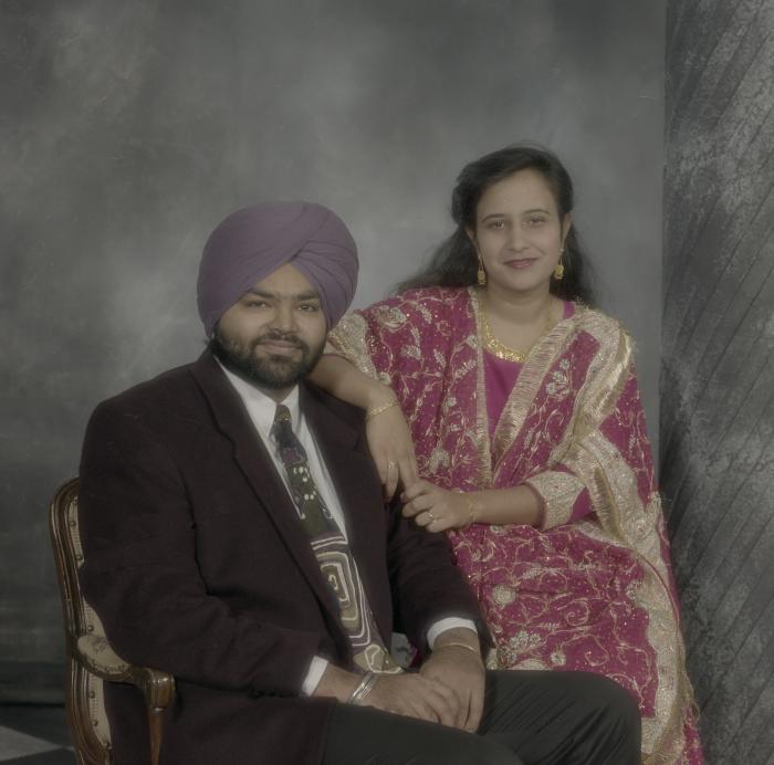 [Group portrait of Jaz Brar and Manpreet Brar]