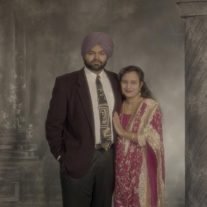 [Group portrait of Jaz Brar and Manpreet Brar]
