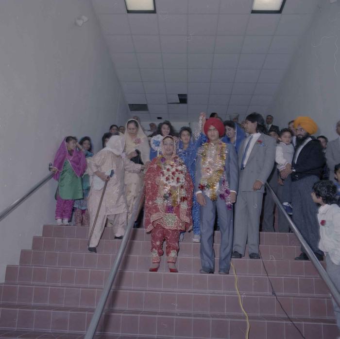 [Photo of Jaz Brar, Manpreet Brar and wedding guests]