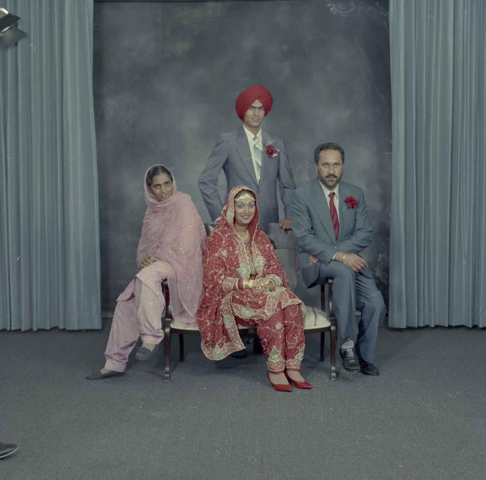 [Group portrait of Jaz Brar, Manpreet Brar, an unidentified man and an unidentified woman]