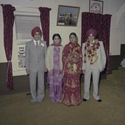 [Group photo of Inderjeet Guran, Basant Brar, an unidentified woman and an unidentified man]