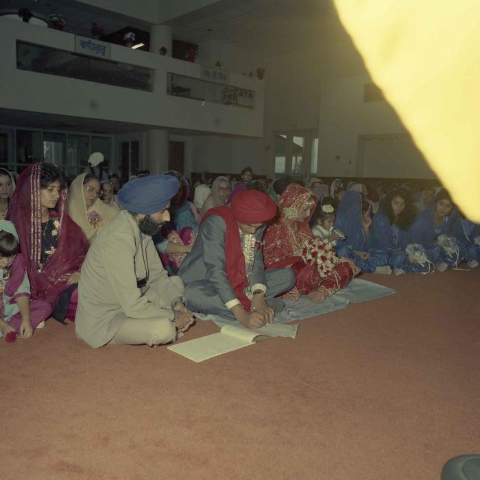 [Photo of Jaz Brar, Manpreet Brar and wedding guests]