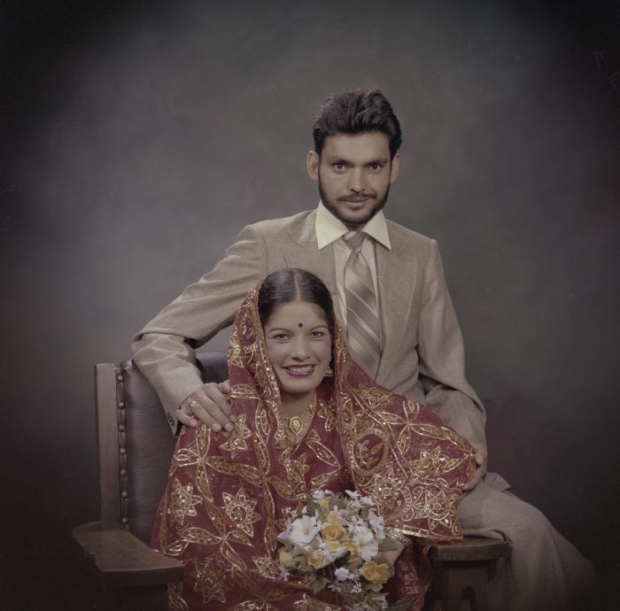 [Group portrait of an unidentified man and an unidentified woman]