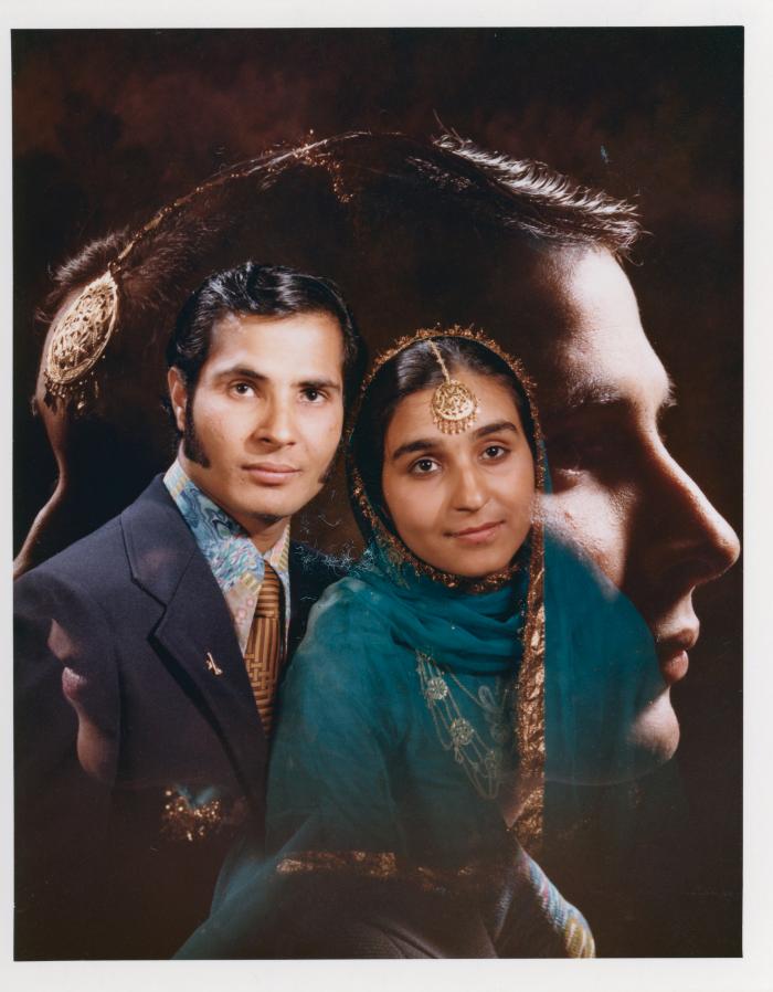 [Group portrait of Harlharn Dhaliwal and an unidentified woman]