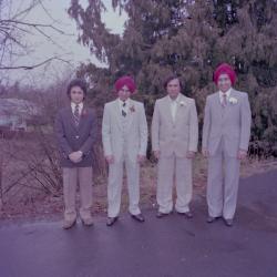 [Group photo of Basant Brar and three unidentified men]