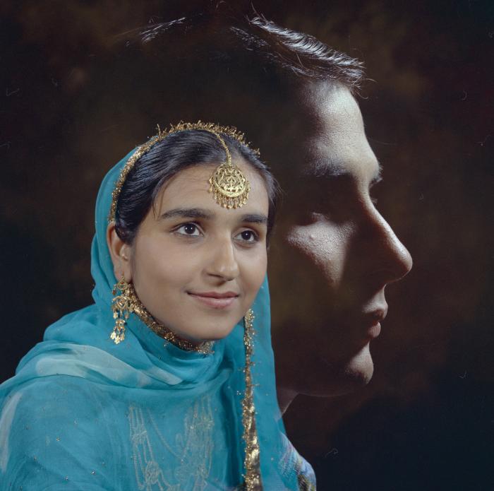 [Group portrait of Harlharn Dhaliwal and an unidentified woman]