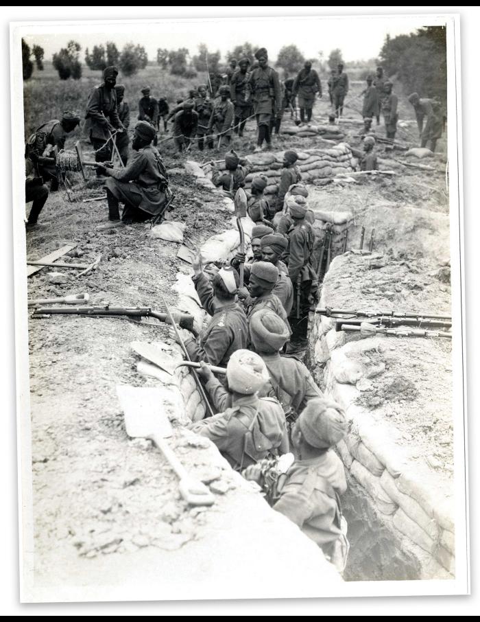 Sikhs in WWI trenches