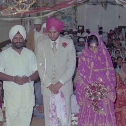 [Photo of Ajmer S. Sidhu's wedding guests]