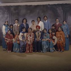 [Group portrait of D.S. Sidhu, G.K. Sidhu and wedding guests]