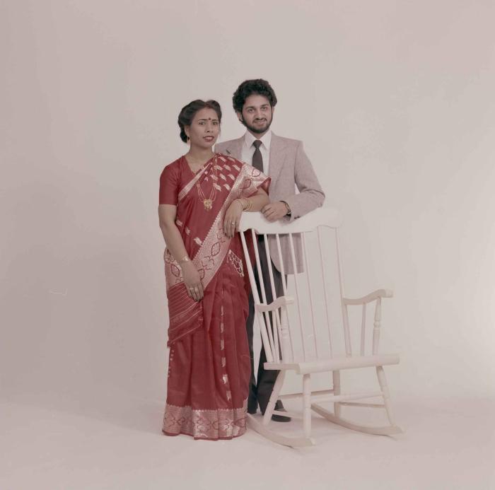 [Group portrait of Anju Dhatt and Ashwani Dhaswan]